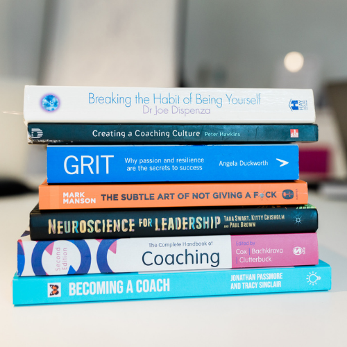 Stack of personal development books Stack of personal development books